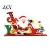 Holiday Party Table Decorations Wooden Christmas Ornaments, Tabletop Decoration with Santa Claus Snowman Elk Office Desk Accessories Designs for Home