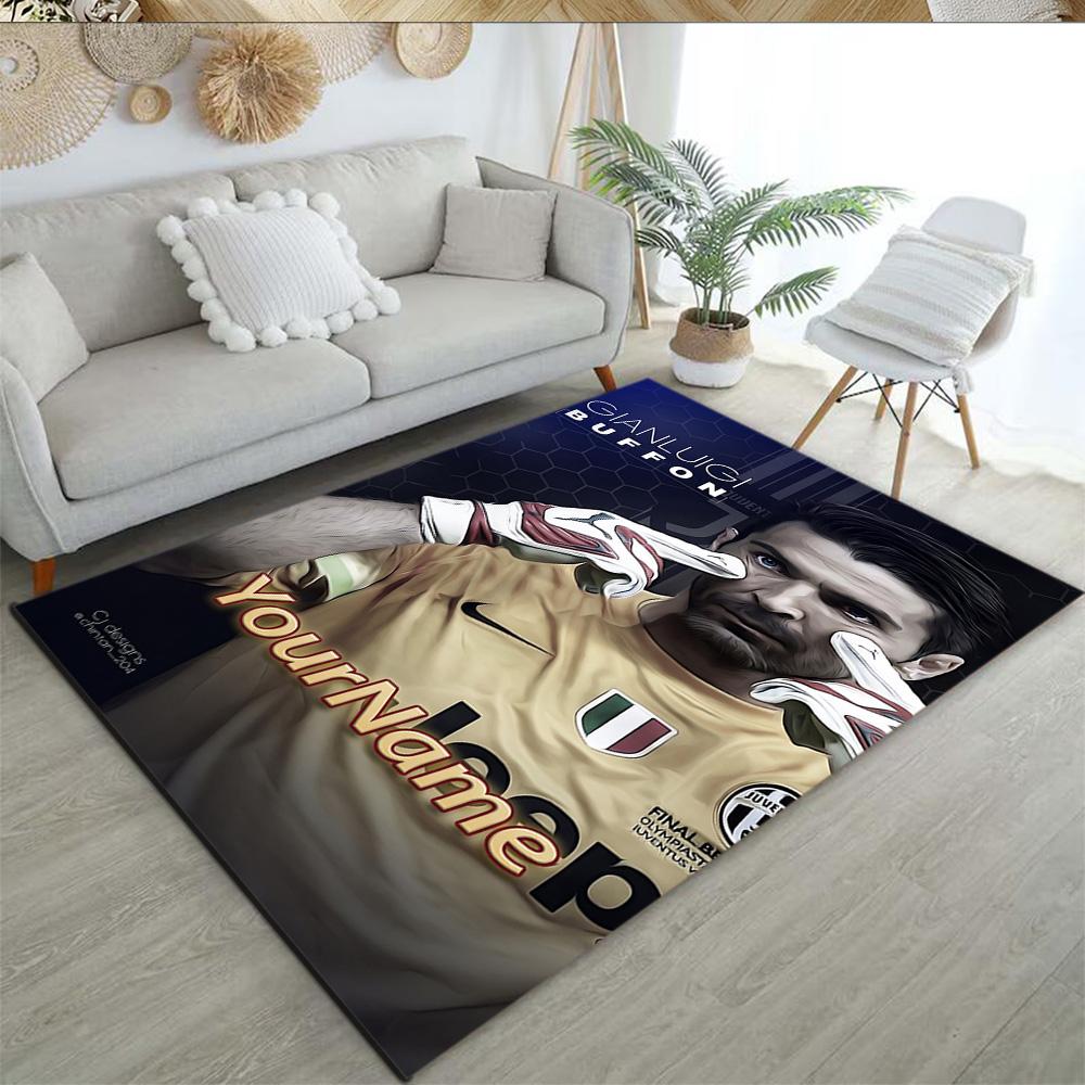 Juventus Customized Name Carpet Suitable for Balcony Study Room Playrooms Dormitory Anti-slip Rug Office Home Decor Birthday/Christmas Gift