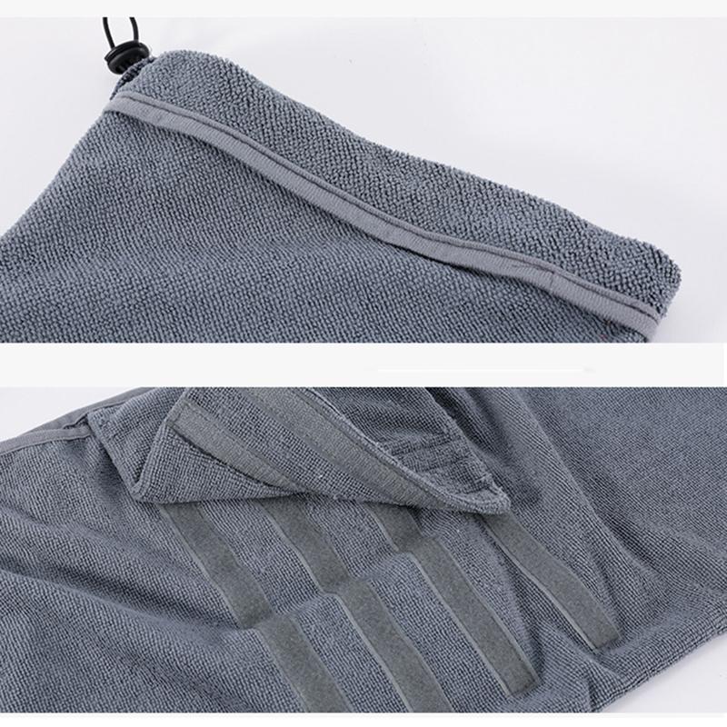 Luxurious Soft Microfiber Dog Bathrobe Coat Adjustable Thickened Super Absorbent Warm Pet Bath Towels Cats Dogs Bathing Supplies