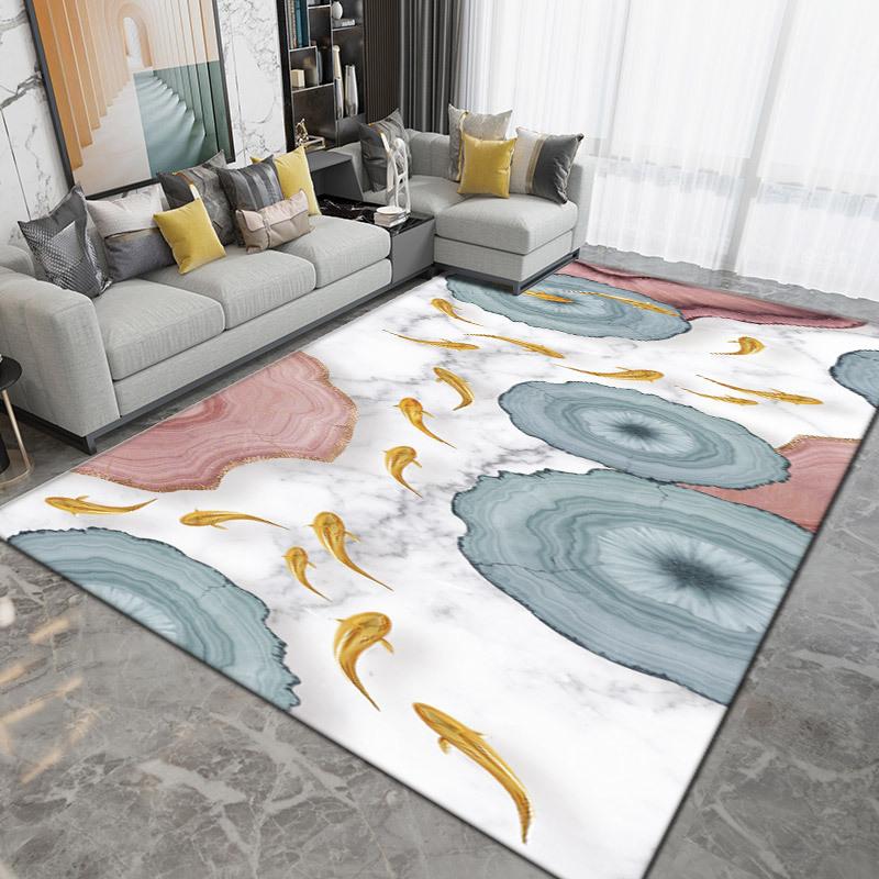 Druckteppich Wohnzimmer Große Fläche Rutschfester Teppich Schlafzimmer Zimmer Nachttischdecke Wohnkultur Zubehör