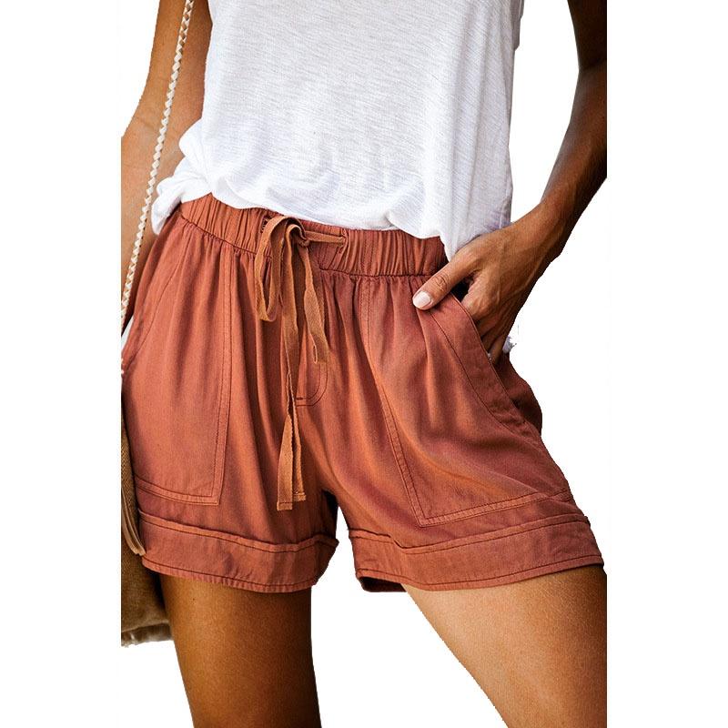 Womens Loose Mini Drawsing Shorts Ladies Loungewear Running Gym Plain Pants