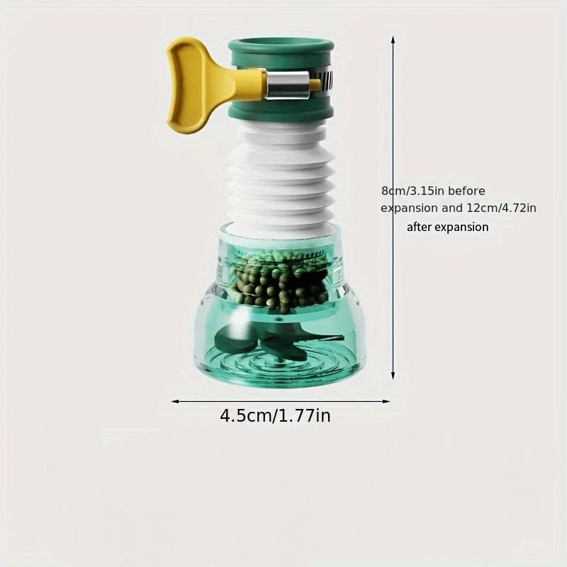 

1-упаковка ПВХ-фильтр для водопроводной воды с вращающейся на 360 градусов головкой, аэратор для кухонной мойки, очиститель водопроводной воды с наддувом для домашнего использования зелёный