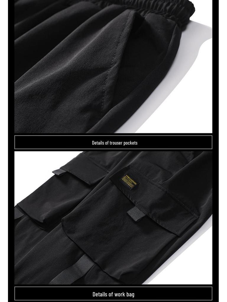 Pantaloni harem eleganți cu manșetă pentru bărbați - Pantaloni casual la modă, cu croială largă, lungime nouă puncte