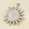 Personality DIY Blank Settings Base Stainless Steel Sun Heart Cabochons Pendants For Jewelry Making Supplies Tray Charm Pendant