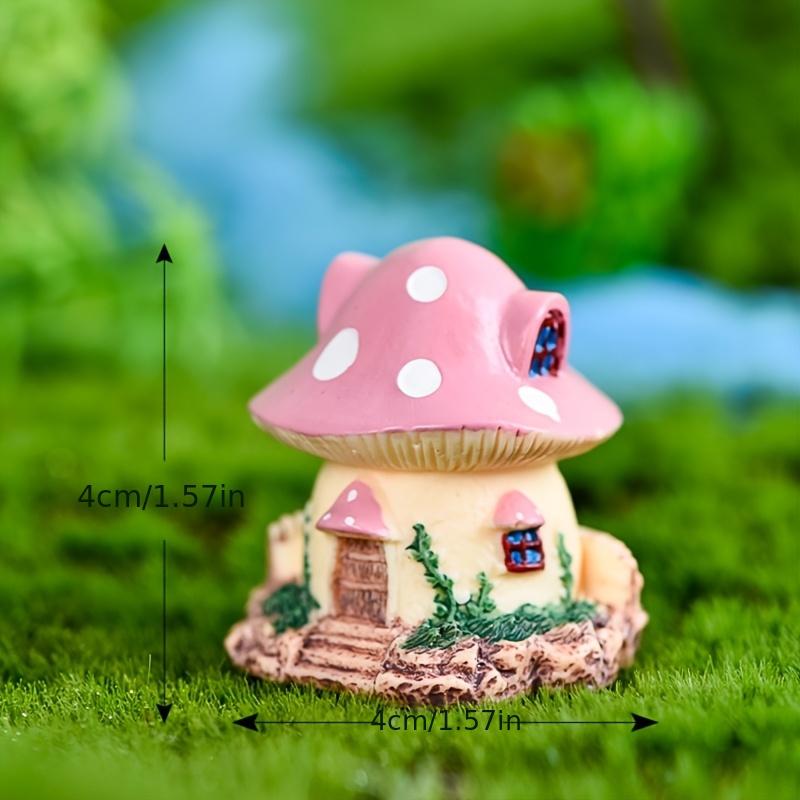 1pc of Mushroom House Miniature Ornament Resin Craft Villa House Dreamy Tale Decoration Accessory