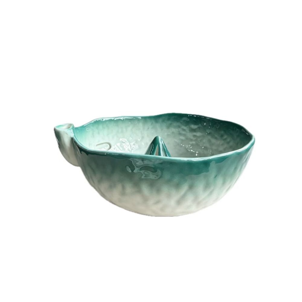 Self Spinning Ceramic Fruit Washer Raised Drainage Hole Self-Rotating Fruit Cleaner Kitchen