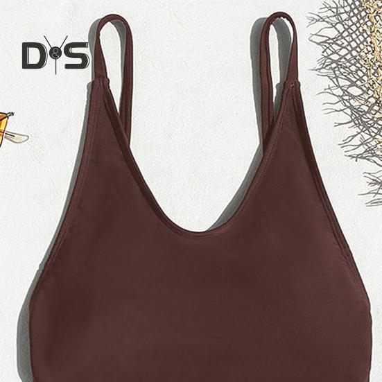 Dámské sexy monokiny plavky s výstřihem do V, bez rukávů, design bez zad, jednodílné bikiny střih zlepšující postavu