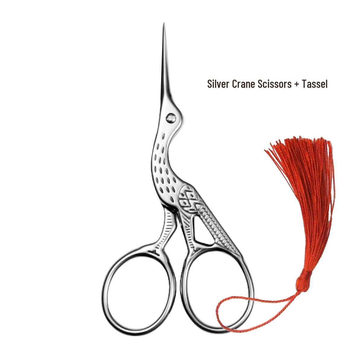 

Multicolor Vintage Crane Tassel Tea Bag Scissors - Stainless Steel