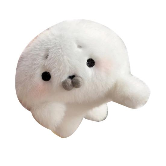 Cute Baby Seal Plush Keychain Soft Stuffed Animal Pendant Bags Backpacks Charm Adorable Marine Toy for Kids Ocean Lovers F