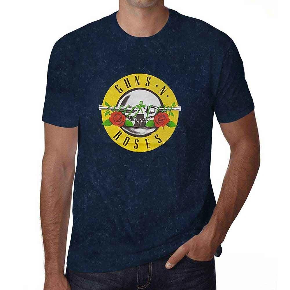 Blue Snow Wash Guns N Roses Classic Logo Official Tee T-Shirt Mens Unisex S