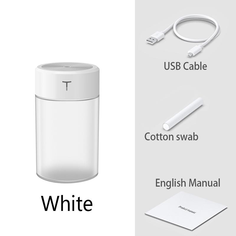 Umidificator de aer portabil Difuzor de aromoterapie cu pulverizare dublă cu ultrasunete Mini pulverizator Umidificator de ulei esențial USB