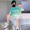 Boys' 2026 Quick-Dry Gradient Sportswear Set: Short-Sleeve Printed Two-Piece Summer Outfit