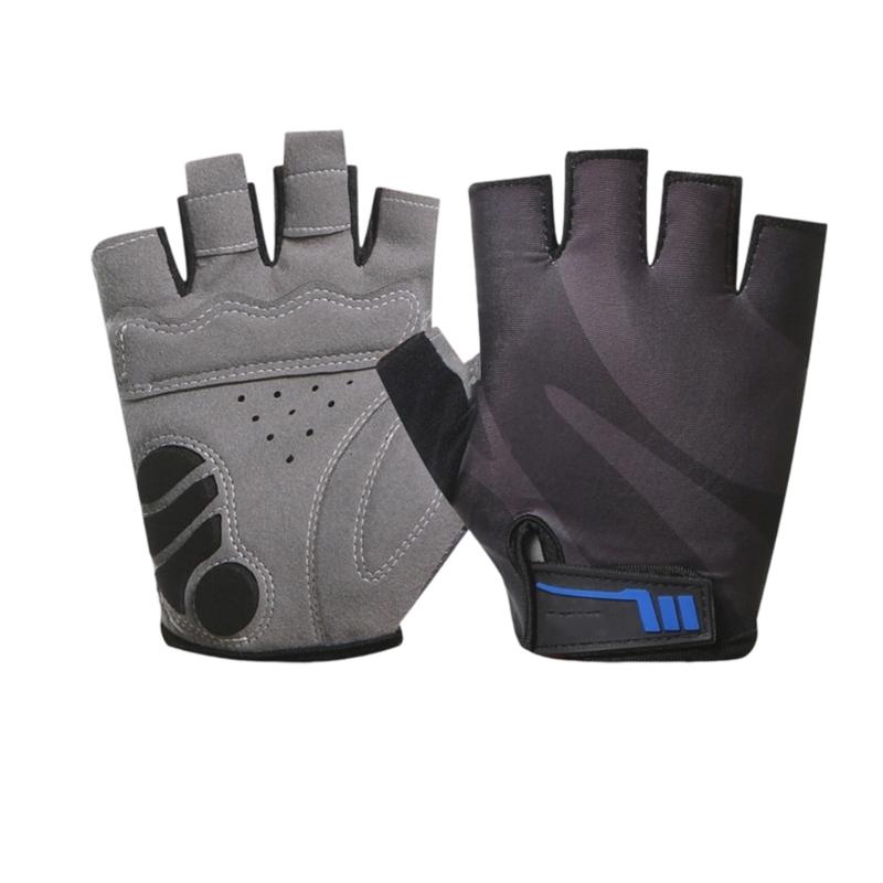 Rutschfester Atmungsaktiver Sporthandschuh Halbfinger Fitnesshandschuh Fingerloser Radhandschuh für Gewichtheben, Training