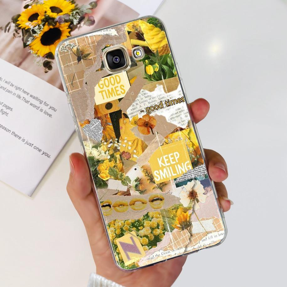 For Samsung Galaxy A3 2016 Case A310F Popular Flower Transparent Silicone Phone Back Cover For Samsung A3 2017 A320F A320Y Funda