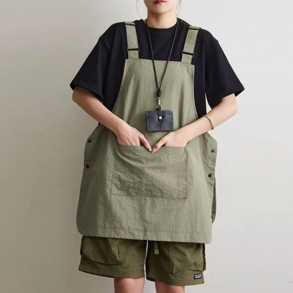 Solid Color Work Clothes Sleeveless Workwear Convenient Baking Cooking Aprons  Kitchen Accessories