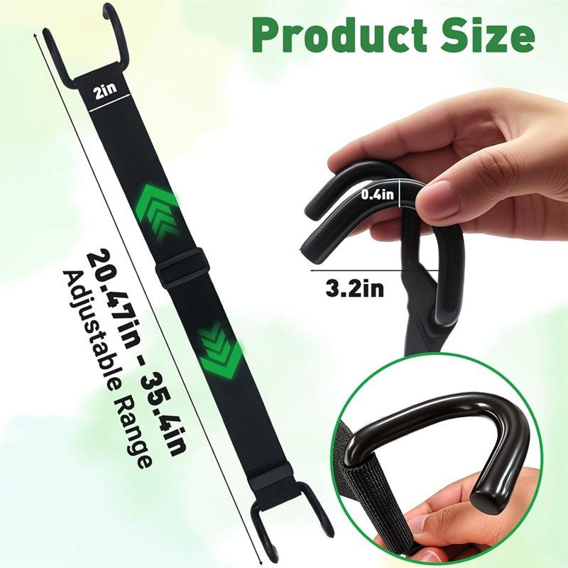 A25F-2 Adjustable Heavy Duty Trash Can Lock Strap Metal Hook Windproof Each 5X90cm Size Preventing Animals From Opening Trash