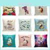 Adorable Unicorn Cushion Cover Cozy Polyester Throw Pillow Case For Home Decor