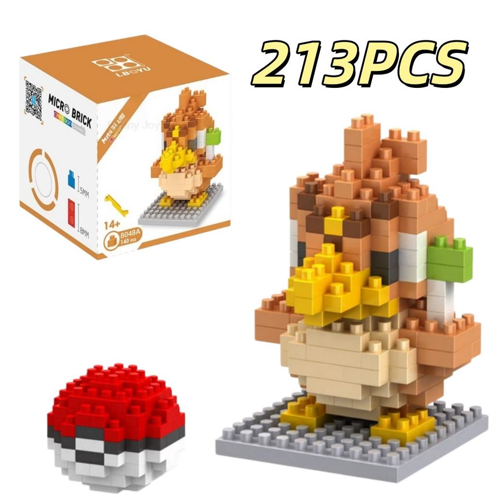 61 Style Funny Building Blocks Assembly Anime Picachu Charizard Doll Blastoise Bulbasaur Gengar Bricks Toy for Kid