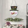 Christmas Countdown Calendar Metal Wall Hanging Snowman and Santa Design for Indoor Outdoor Holiday Decoration Long Nose Style