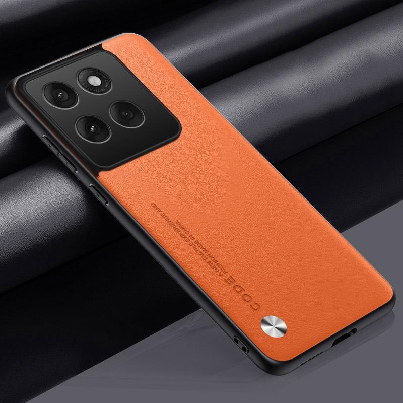 

Розкішний чохол з PU шкіри для Motorola Moto Edge 70 Задня кришка Силіконовий повний захист Чохол для телефону для Motorola Edge 70 Edge70 5G Moto Edge 70 помаранчевий