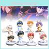 Lock 8pcs Blue Character Pvc Toy Model Desktop Decoration Child Gift Christmas