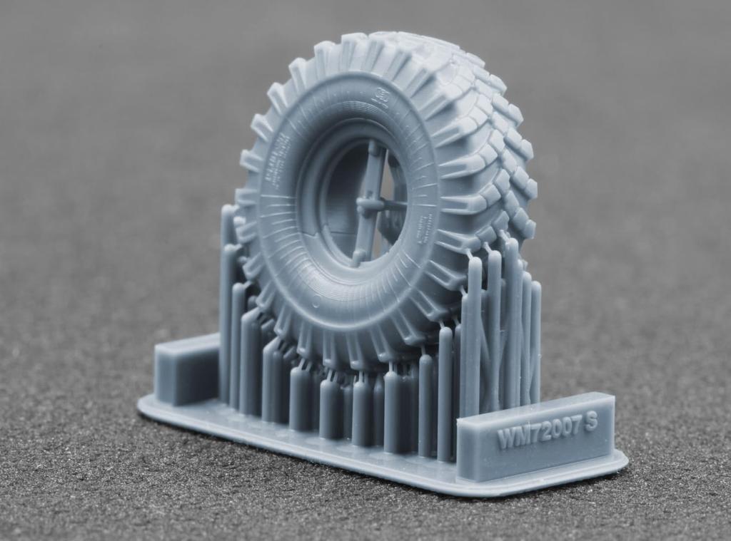 Scale Wheel Set Plastic Model Parts SCXWM72007S Scale-X 1/72 CHMZAP-5247G Semi-Trailer Weight-Deforming (9 Pieces) (for Trumpeter/Takom) (Military