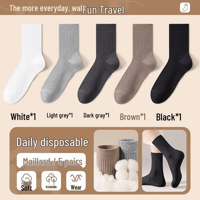 BADIGAO Disposable Unisex Mid-Calf Socks