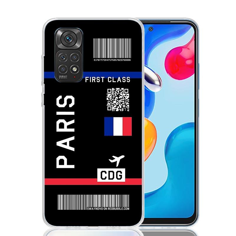 Airline Ticket Barcode Phone Case For Xiaomi Redmi Note 15 14 13 12S 12 Pro Plus 11S 11E 11 11T 10S 10 Art Soft Pattern Cover Re