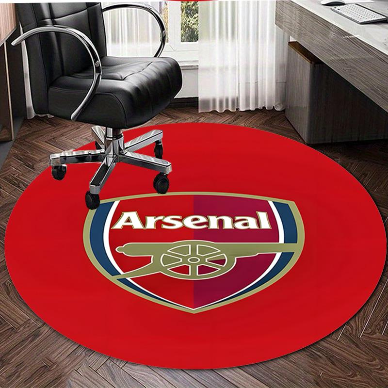 1 st A-Arsenal Tryck Rund Matta Stol Rund Matta Lämplig för Sovrum Vardagsrum Heminredningsmatta
