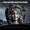 Anti-fouling Car Seat Protectors 2Pcs Ghost Face Headrest Covers, Halloween Horror Decorations, Easy Installation Sleeves Universal Fit Washable