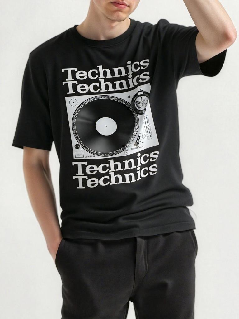 Vintage Turntable Print on Premium Soft 100 Cotton Unisexs T Shirt Perfect for Summer Music Festivals and DJ Nights