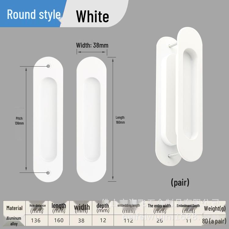 Built-in Sliding Door Handle for Cabinets and Kitchen Doors