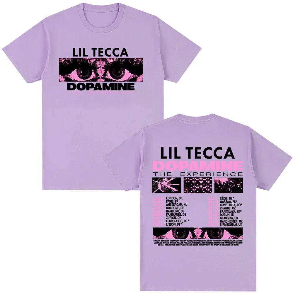 Lil Tecca Dopamne The Experience Tour 2025 Tricou Nou Bărbați Femei Retro Estetic Îmbrăcăminte Tricouri Casual Bumbac Tricouri Supradimensionate