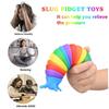 1Pcs Colorful Slugs Caterpillar Stress Relieving Bizarre Slugs Blowing Out Stress Relieving Puzzle Relieving Simulation Toys