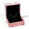 Jewelry Organizer Pendant Storage Necklace Box Jewelry Box Pink Velvet Ring Box Ring Storage Case