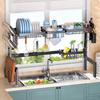 Retractable Kitchen Sink Storage Rack for Bowls and Plates