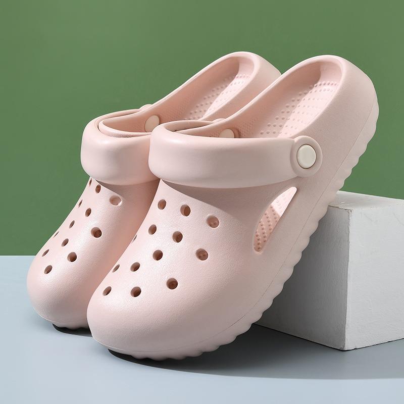 Hole shoes women's summer wear beach shoes lightweight half-pack heel sandals couple bag head drifting cool slippers