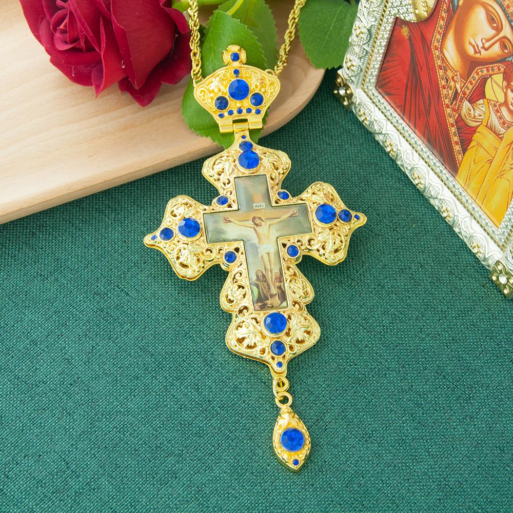 Religious Hollowing Process Used In Crafting Greek Orthodox Church Bishop's Pectoral Cross Necklace for Priest Ordination Gift