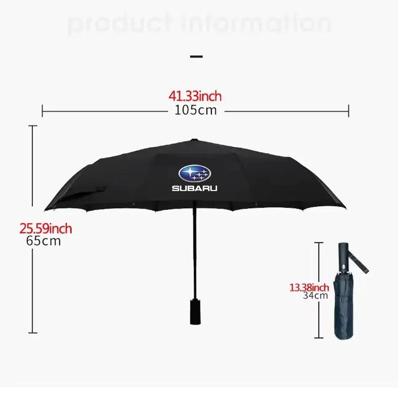 For Subaru Brz Wrx Xv Ascent Forester Outback Impreza Legacy Car Automatic Folding Windproof Sunshade Umbrella Auto Accessories Y6