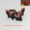 Colourful Luminous Crystal Flying Dragon 3D Printed Toy Joints Movable Simulation Animal Gemstone Dragon Model Desktop Decor