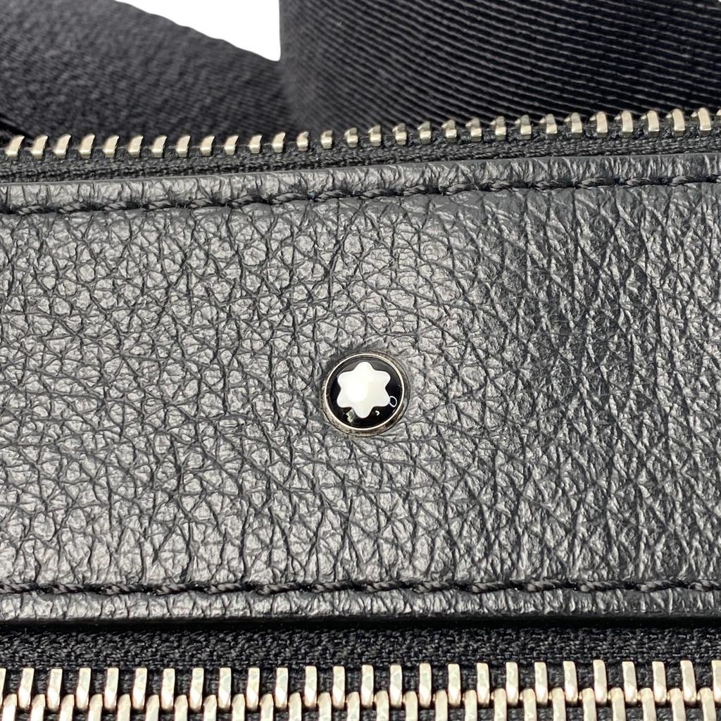 Used MONTBLANCShoulder Bag Black Leather Mens
