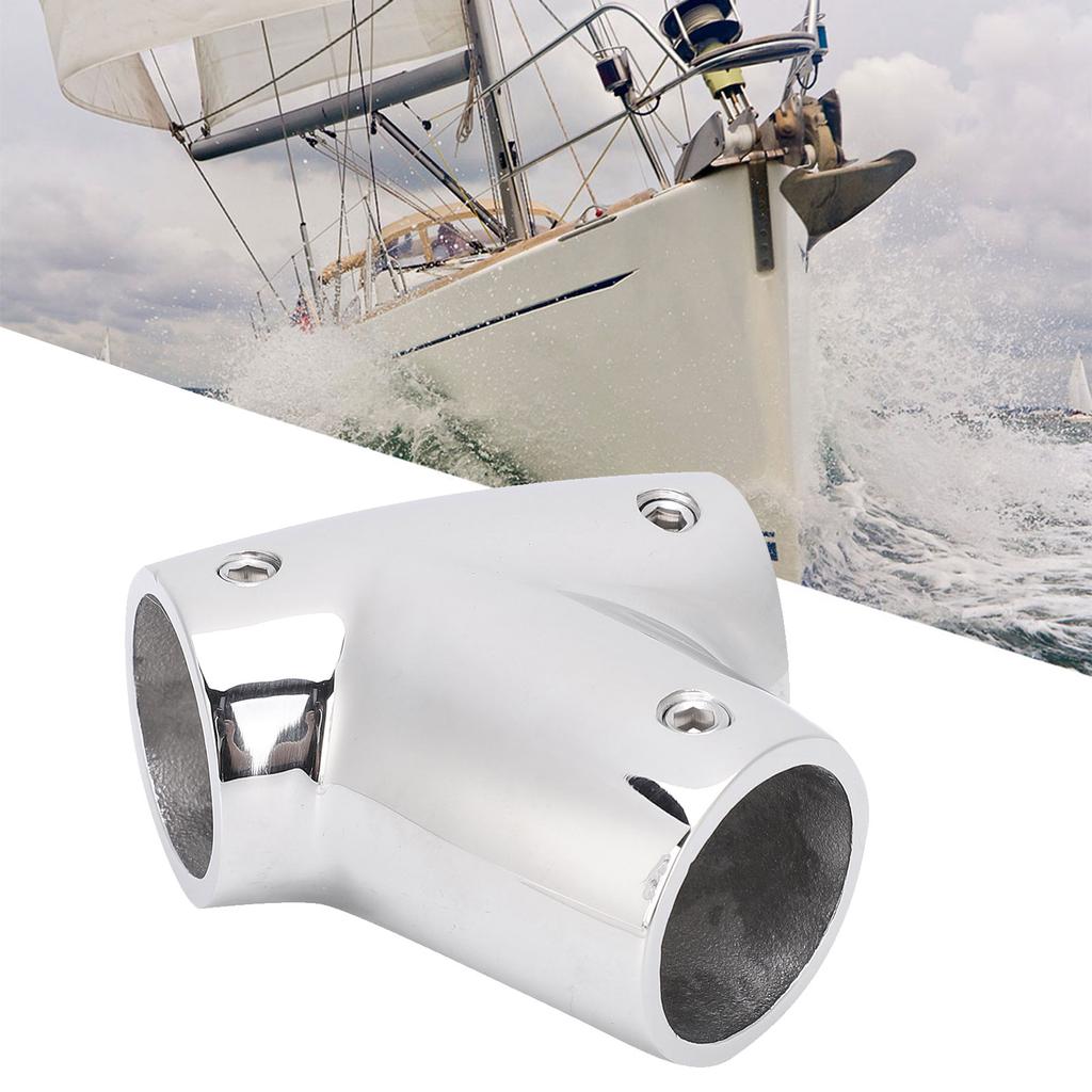 Boat Hand Rail Fitting 60 Degree Tee 316 Stainless Steel Tee Fitting for Marine Yacht Boat22MM