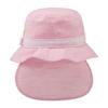 Hat UV protection with sunshade cover cotton with elastic for clothing SS Pink [MIKI HOUSE] 100% boys, girls, babies, kids, children's 12-9105-684