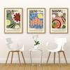 Gimbap Kimchi Bibimbap Poster Vintage Korean Food Vintage Wall Art Picture Cooking Canvas Painting Modern