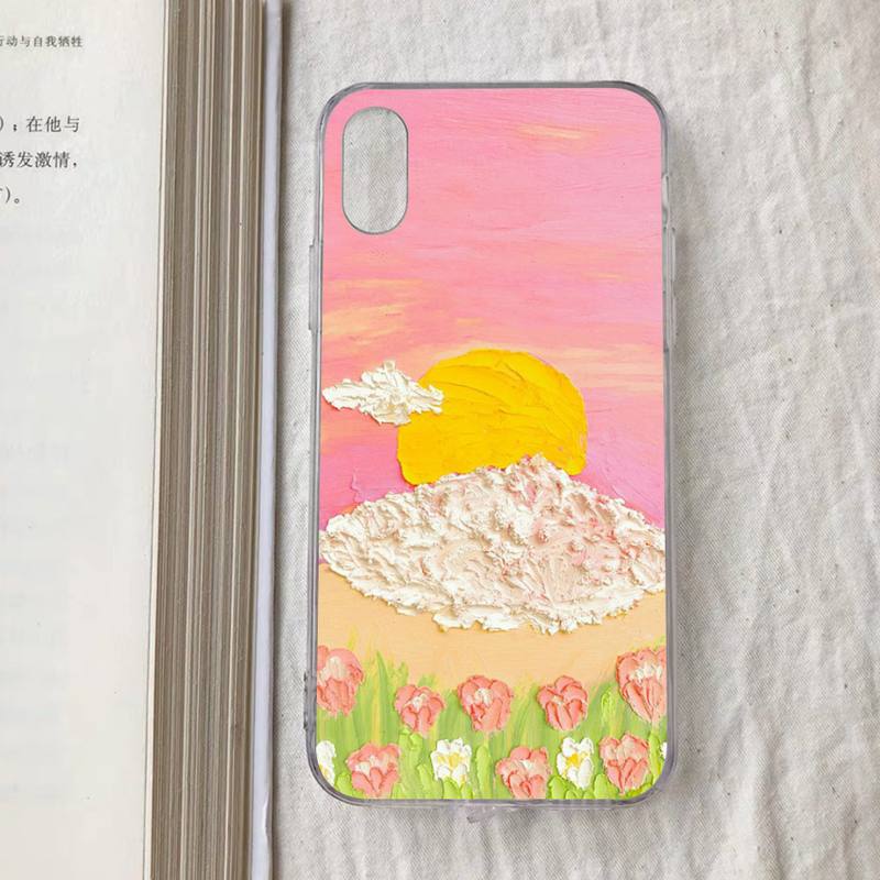 Art Oil Painting Phone Case for iPhone 11 12 13 Mini Pro Max 8 7 6 6S Plus X 5 S SE 2020 XR XS 10 case