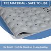 Yolife Non Slip Bathtub Mat, Shower Foot Scrubber Mat, 39 X 16 Inch Extra Long Bath Mat for Tub Non Slip with Suction Cups Drain Holes, Soft TPE Anti