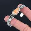 Wedding Gift For Her 925 Silver Natural Imperial Jasper Bangle Adjustable