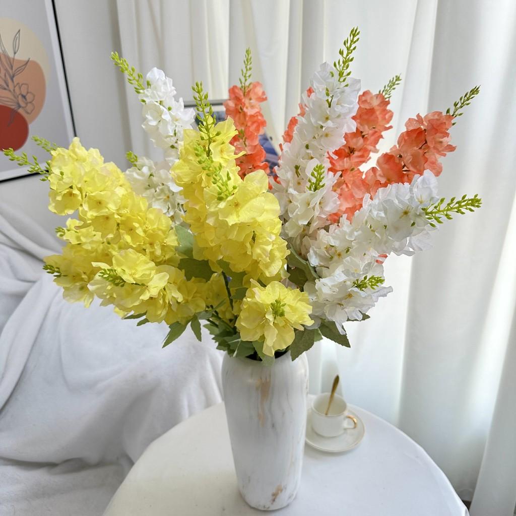 Consolida Simulated Ajacis Fake Flowers For Home And Wedding Green Decor Plant