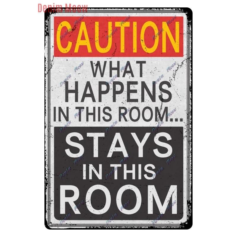 Vintage No Parking Metal Sign, Caution Metal Poster, Warning Slow Down Road Sign, Private Road, Home Decor, WY263
