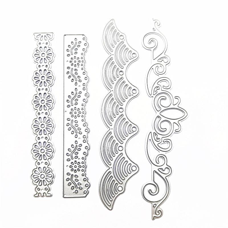 4 stuks/Set Kant Frame Snijmal Scrapbook Embossing Snijmal Vorm DIY Decoratie Kaart
